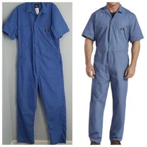 DICKIES Men's Short Sleeve Coveralls Large